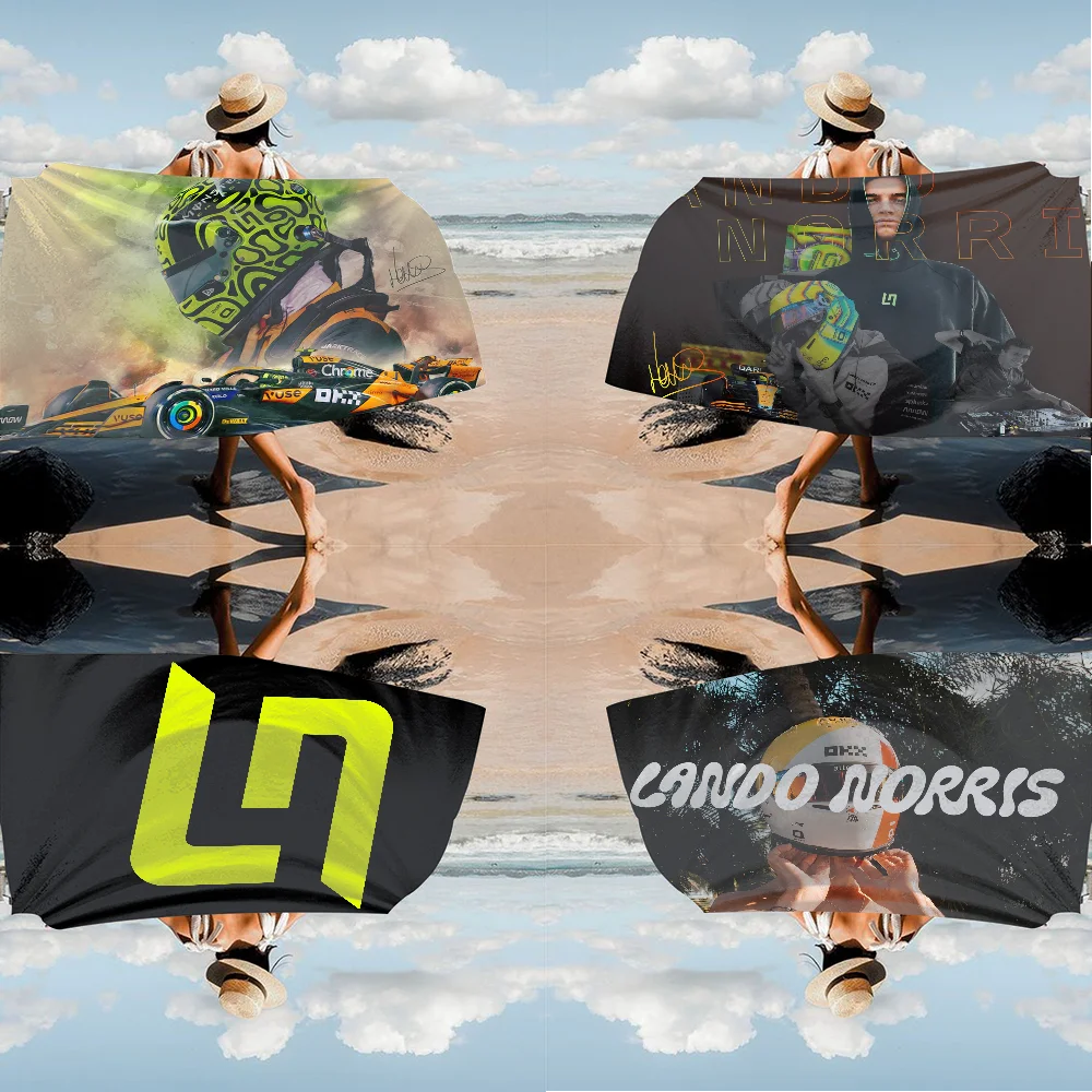 Racer L-Lando N-Norris 4 Towel Bath towel pattern quick drying and absorbent beach towel basically never fade Pure Cotton