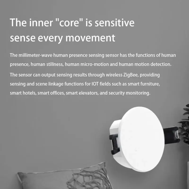 ZigBee Tuya Smart Human Presence Detector Radar Detection Sensor Photometric 2 In 1 Function Smart Life Ceiling PIR Hub