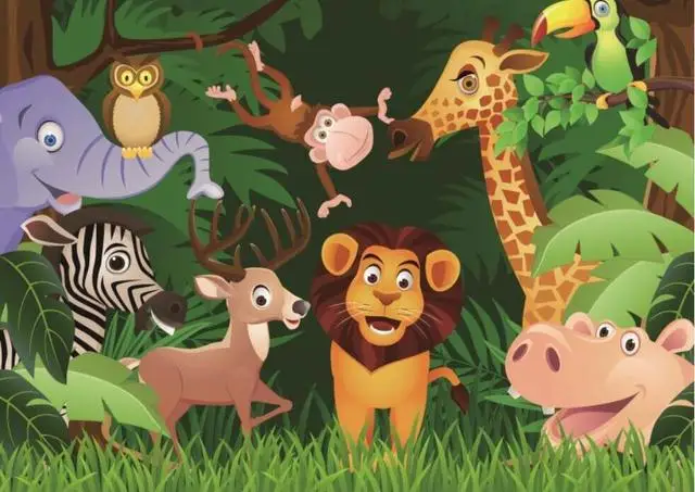 Customized Photo Wallpaper 3D Cartoon Animal Woods forest tree Living room TV background wall bedroom restaurant Children's room