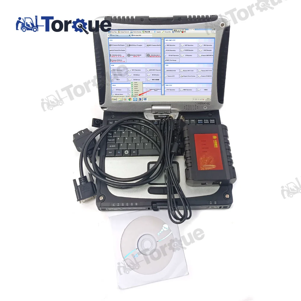 For Sinotruk EOL OBD Diagnostic Kit DENSO Heavy Duty Truck for Sinotruck Diagnostic Tool common+Thoughbook CF19 laptopne