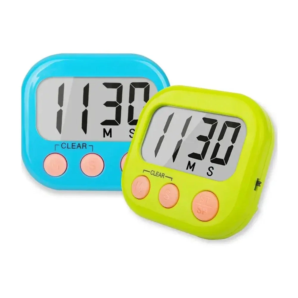 Large LCD Digital Kitchen Timer Count Down Up Magnetic Cooking Timer Loud Alarm with Stand Hook for Oven BBQ Baking