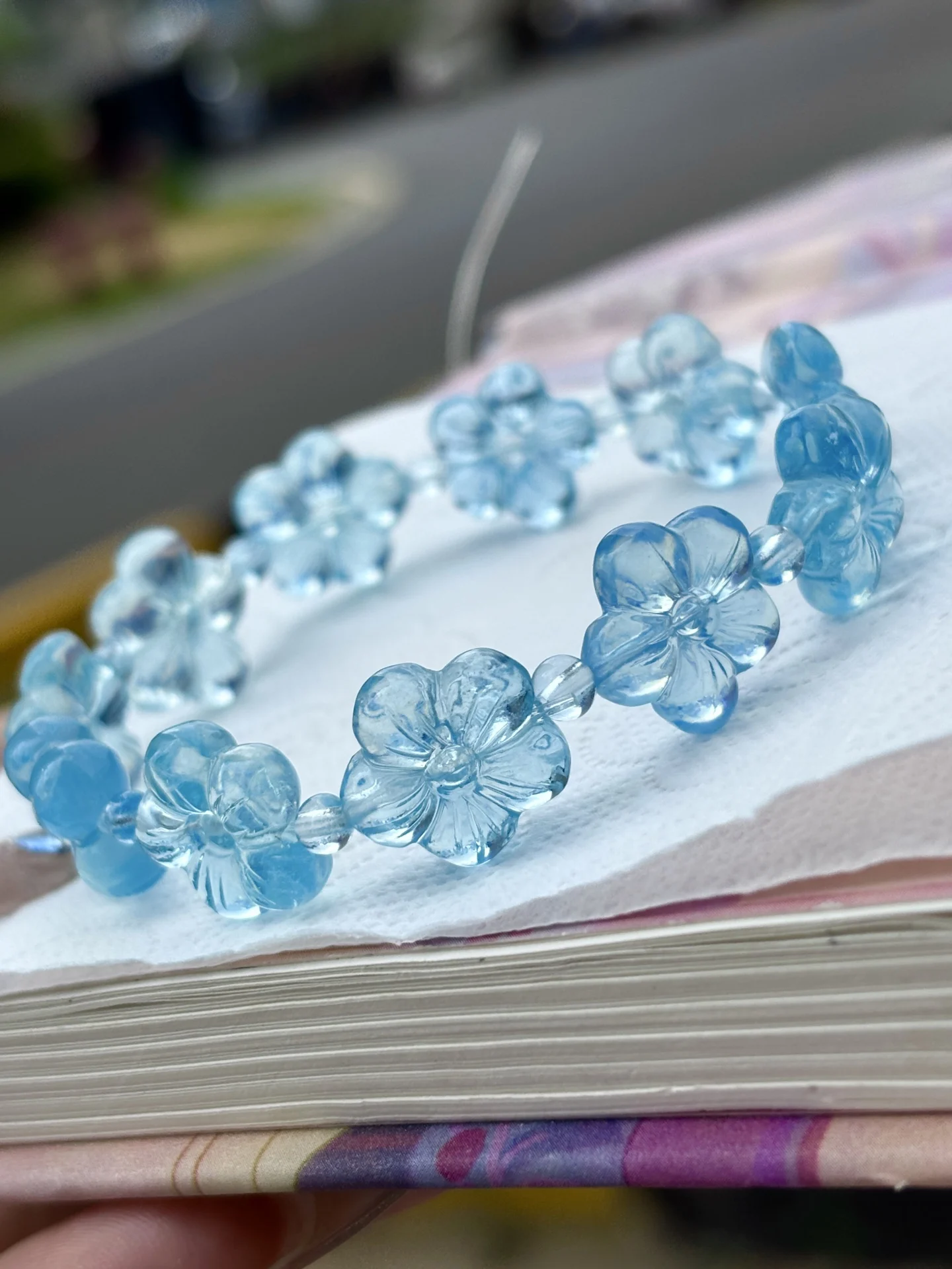 

Natural Blue Aquamarine Round Beads Bracelet 14mm Flash Light Women Men Gift Fashion Brazil Blue Aquamarine Jewelry AAAAA