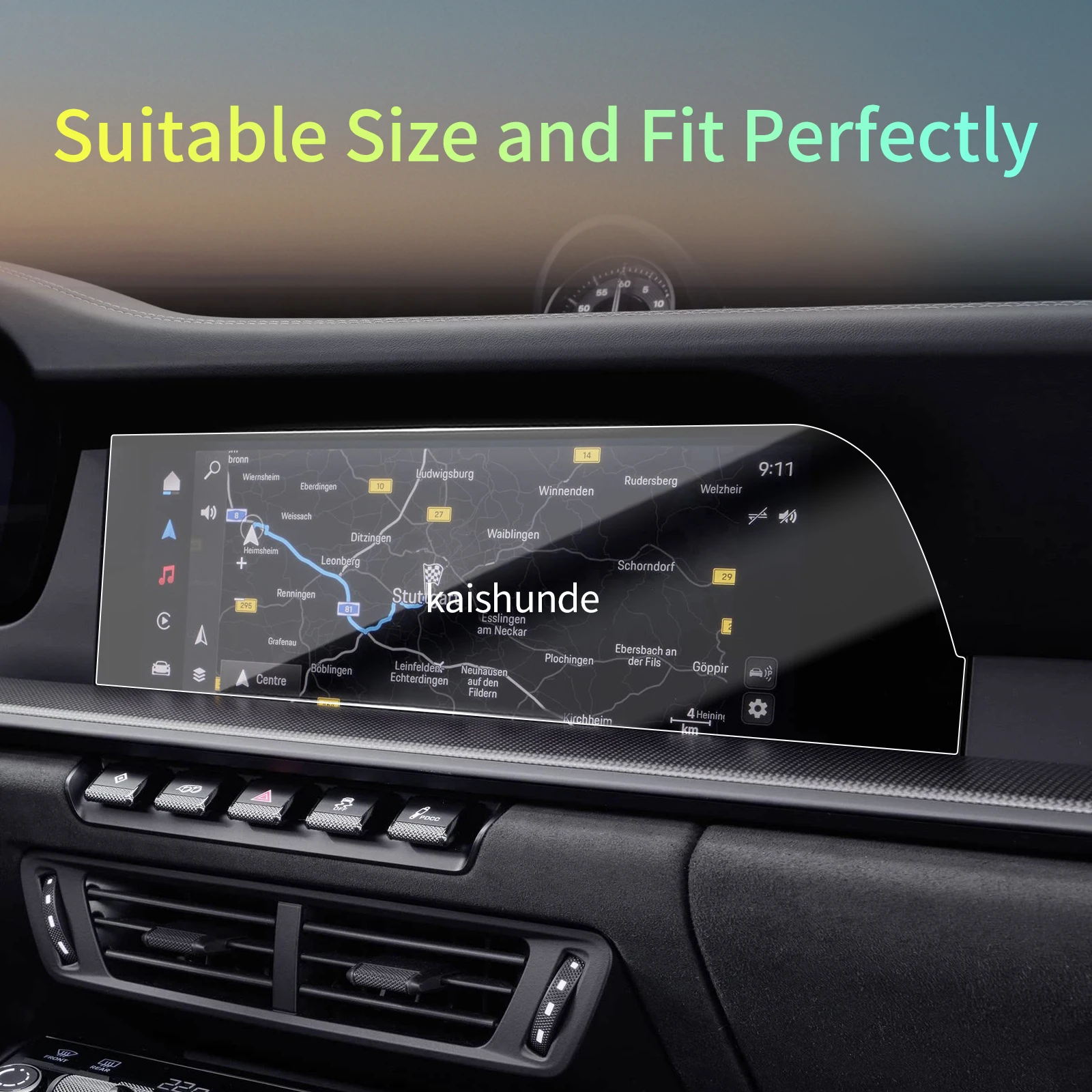 Car Stickers Meters Protector For 26 Porsche 911 Tempered Glass Protective Film Display Navigation Vehicle