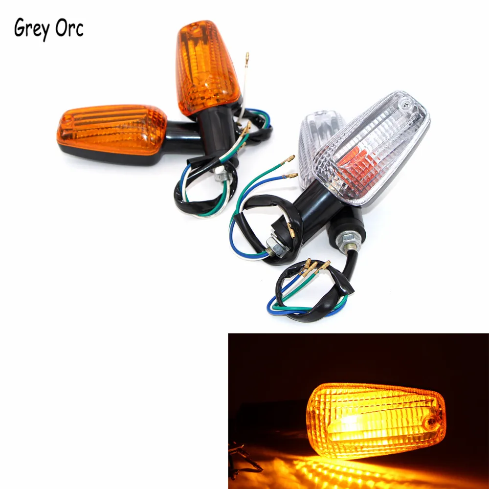 

3 Wires Front Indicator Flashers Turn Signal Light for Honda VTEC 1 VTEC 2 CB400 CB 400 Motorcycle 2Pcs Amber Lamp