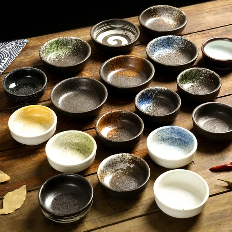 

Ceramic Bowl Set for Dinner Seasoning Dipping Snack Serving Dessert Dim Sum and Fruit Use