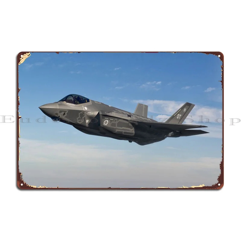 F 35 Military Jet Fighter Metal Signs Printing Decoration Wall Decor Character Designing Tin Sign Poster