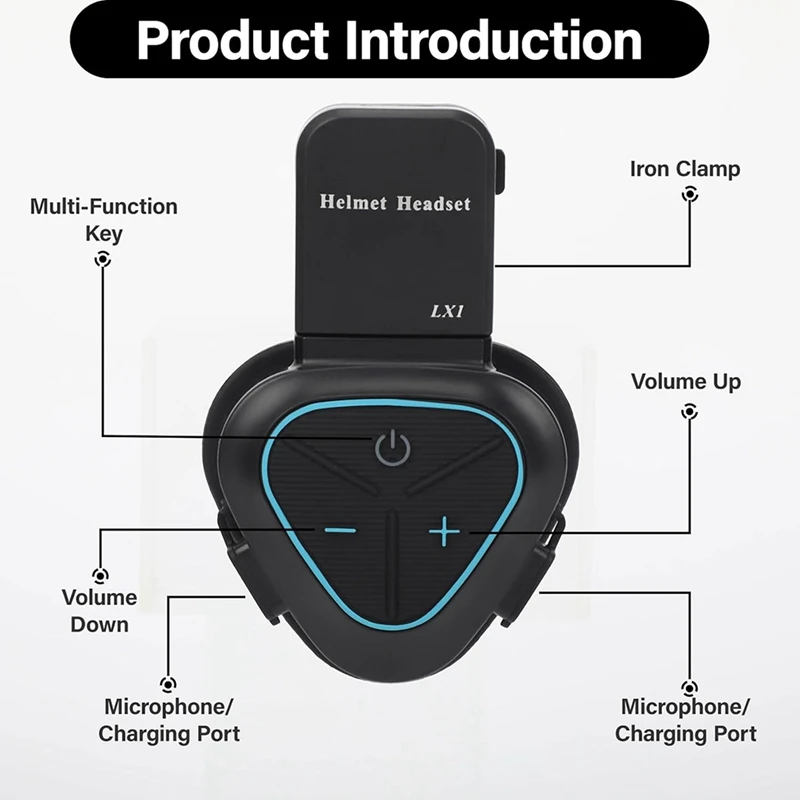 Новый мотоциклетный шлем LX1, Bluetooth-гарнитура, портативная умная водонепроницаемая гарнитура с шумоподавлением на вынос