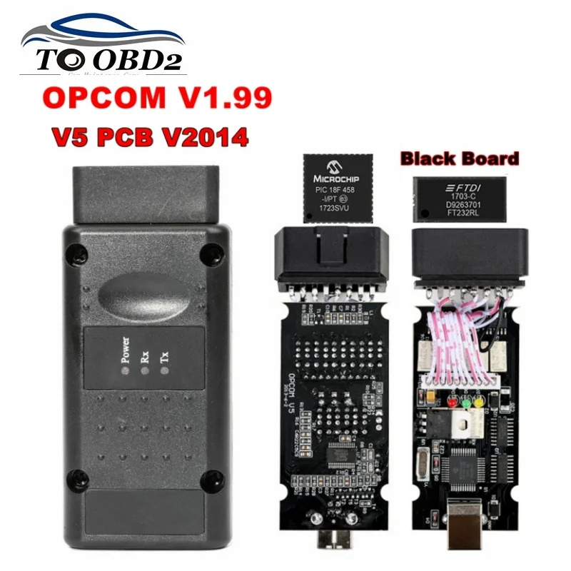 V1.99 OPCOM for opel OP COM interface with PIC18F458 FTDI FT232RL OP-COM opel Diagnostic scanner professional Opcom 1.99