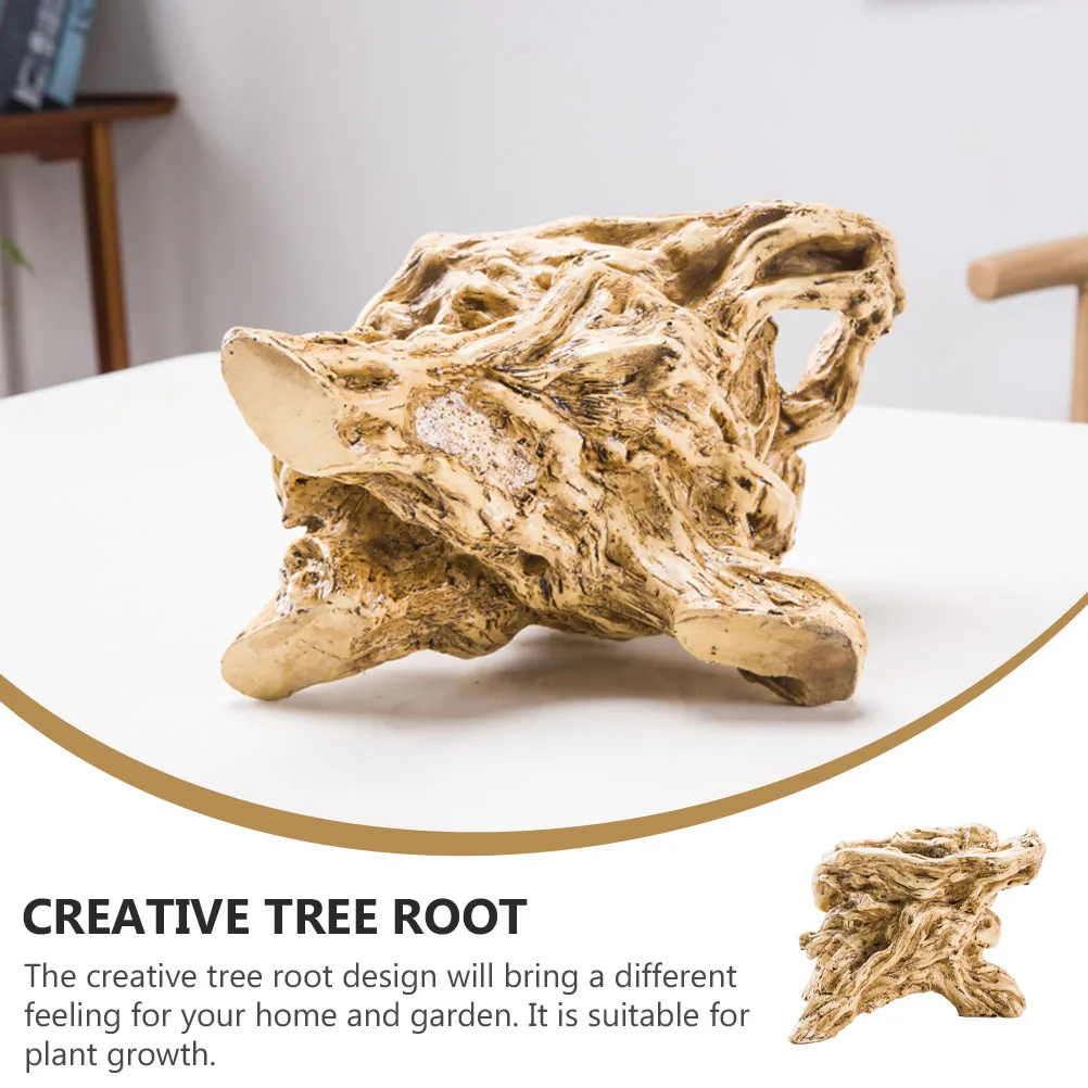 

Tree Root Shaped Flower Pot Durable Space Saving Desktop Ornament Bonsai Container Home Garden Office Decor Bonsai Pot