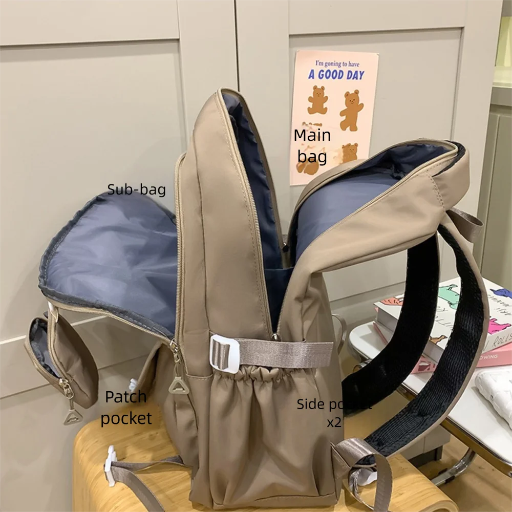 حقيبة ظهر بسيطة محمولة كاجوال مع محفظة حقيبة مدرسية ذات سعة كبيرة وحقيبة كتف خفيفة الوزن #2