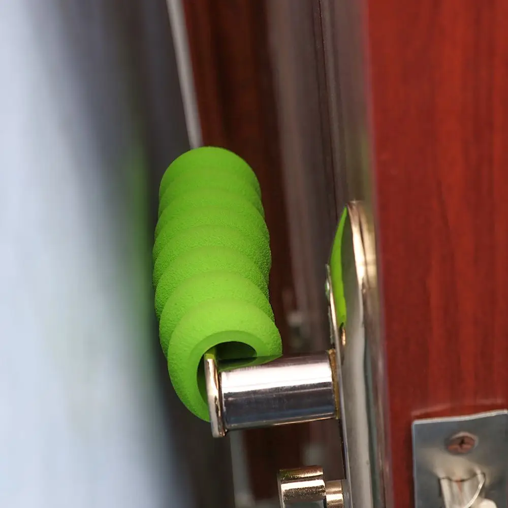 2/5pcs Practical Home Decor Doorknob Guard Static-free Foam  Cover Door Handle Protector Door Stopper  Safety