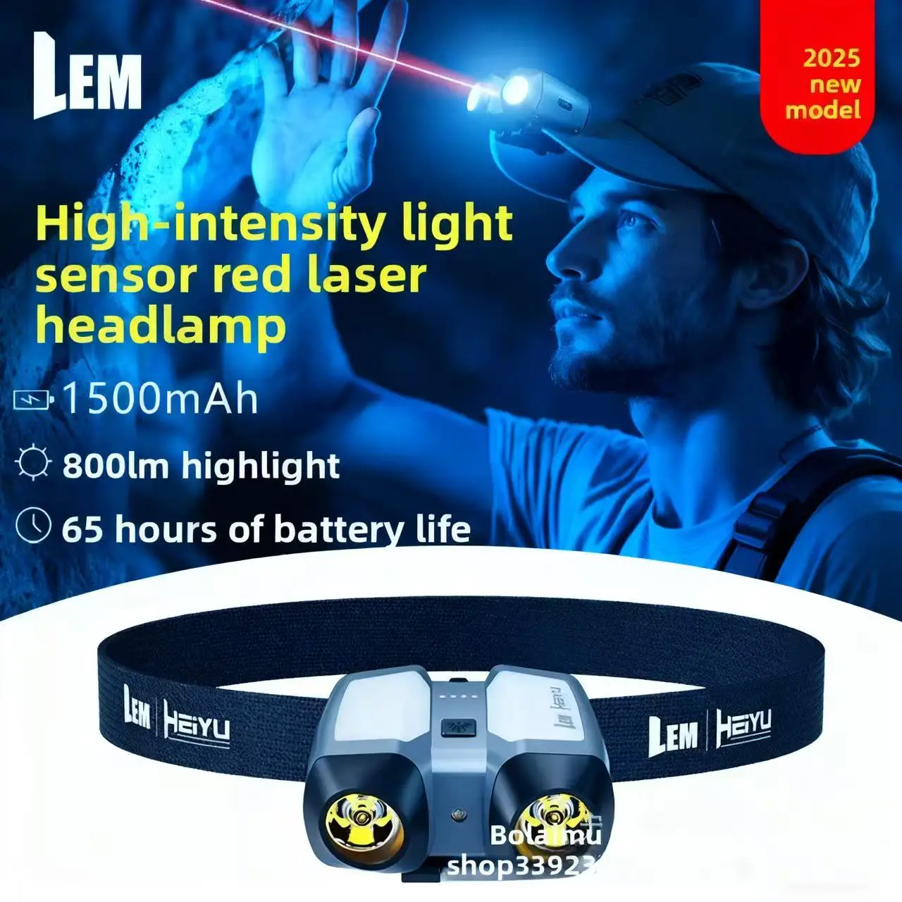 

1200 Lumen Led Rechargeable Headlamp Motion Sensor HeadLight Waterproof Head Flashlights For Outdoor Camping Fishing Head Lamp