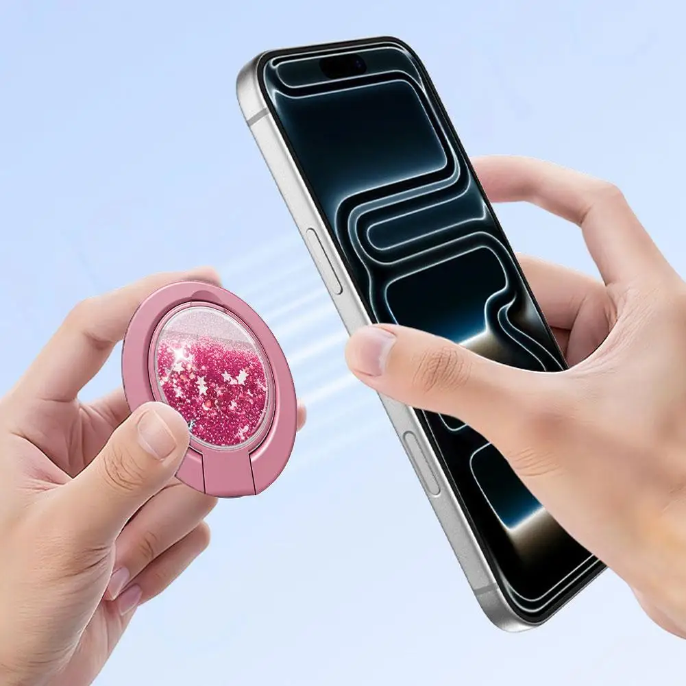 磁気式スマホホルダー、流砂付き、デスクトップ用多機能スタンド、360度回転 °   トルクサウンド回転スタンドホルダー