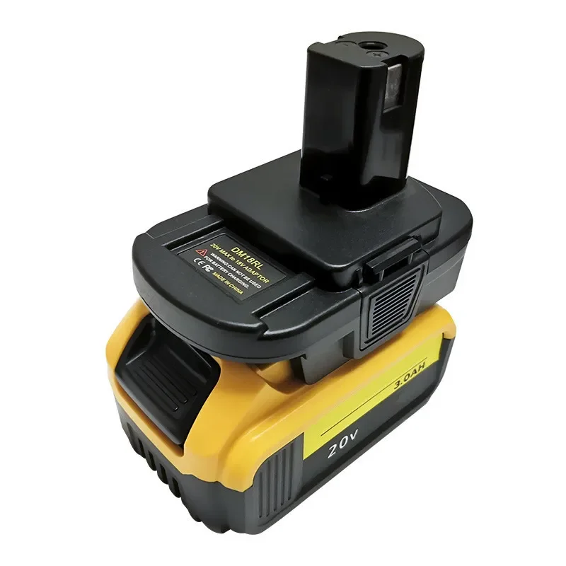 1pc For Makita DM18RL Battery Convertor Adapter Black Cordless Plug Tools USB Port For RYOBI 18V Li-Ion Battery Convert Adapter