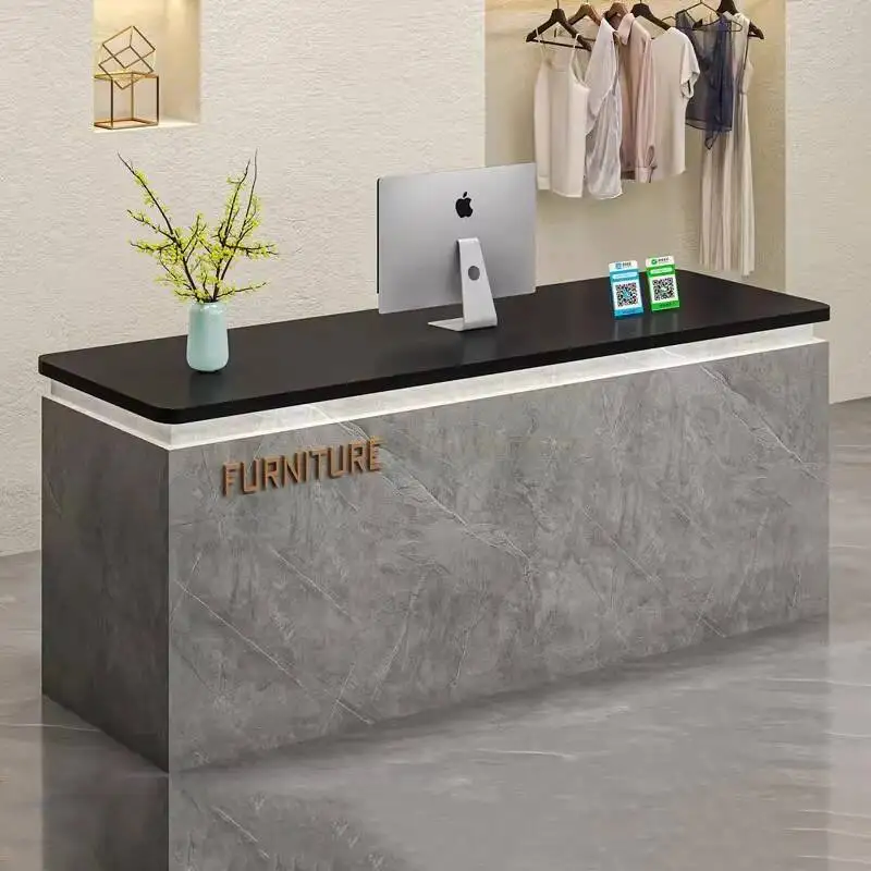 Design decoração mesas de exibição recepção luxo acessórios moderno bancone bar profissional móveis comerciais