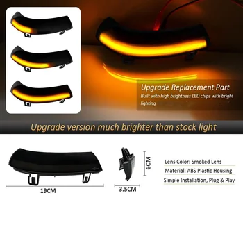 2ks sekvenčních LED blinkrů do bočních zrcátek pro VW Golf 5 EOS GTI Jetta MK5 Passat B5.5 B6 R36 Sharan Škoda 6 nejlepší prodej Směrové světlo pro VW Jetta MK5 - №6