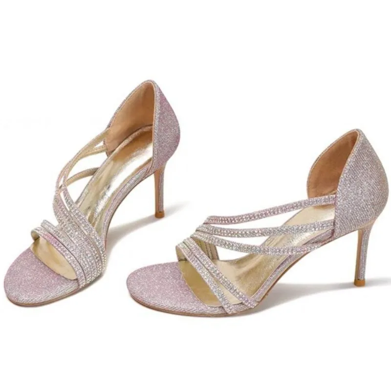 Luxus High Heels Schuhe Frauen Sandalen Mit Hohen Absätzen Kristall 2025, Neue Sommer Trend Party Kleid Pumpen Plus Größe Elegante Alias Mujer