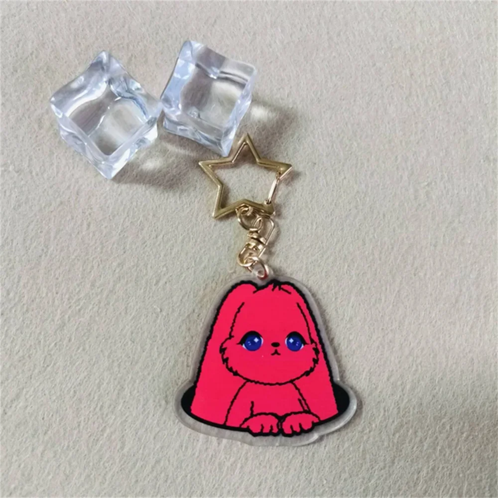 Kpop Gidle Songyuqi YUQ1 Solo Lovely Acrylic Keychain Cartoon Red Rabbit MIYEON Keyring Backpack Pendent Fans Gift Collection