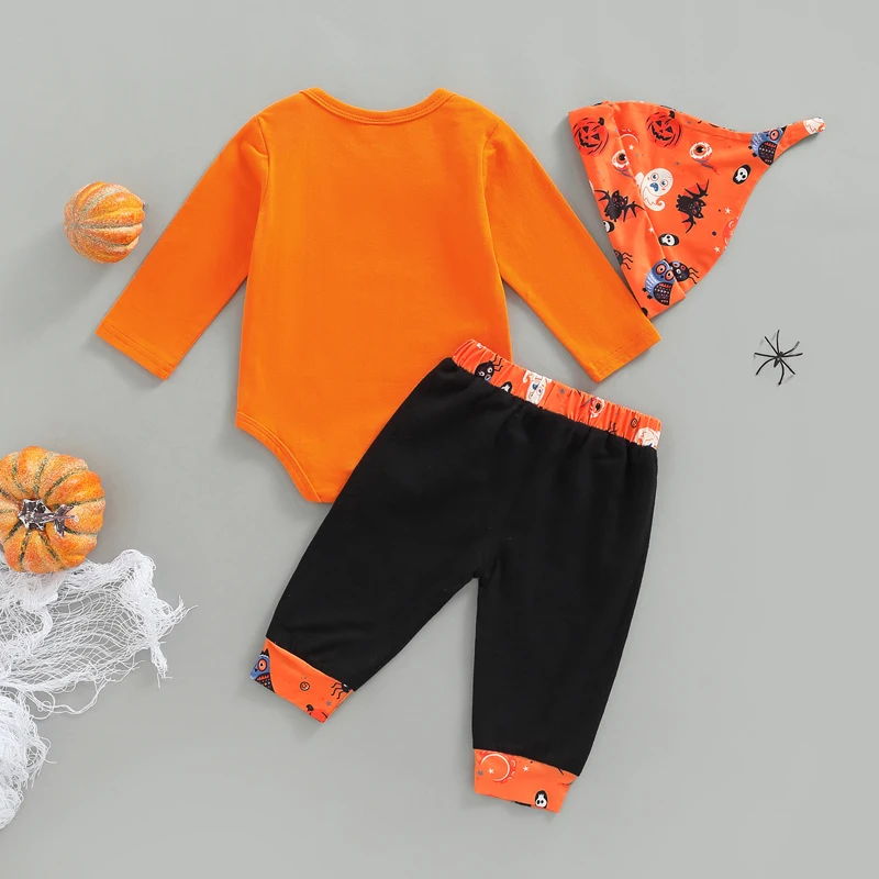 Conjunto de disfraz de Halloween para niños pequeños, adorable mono con estampado animal y gorro y pantalones a juego para bebés, niños y niñas