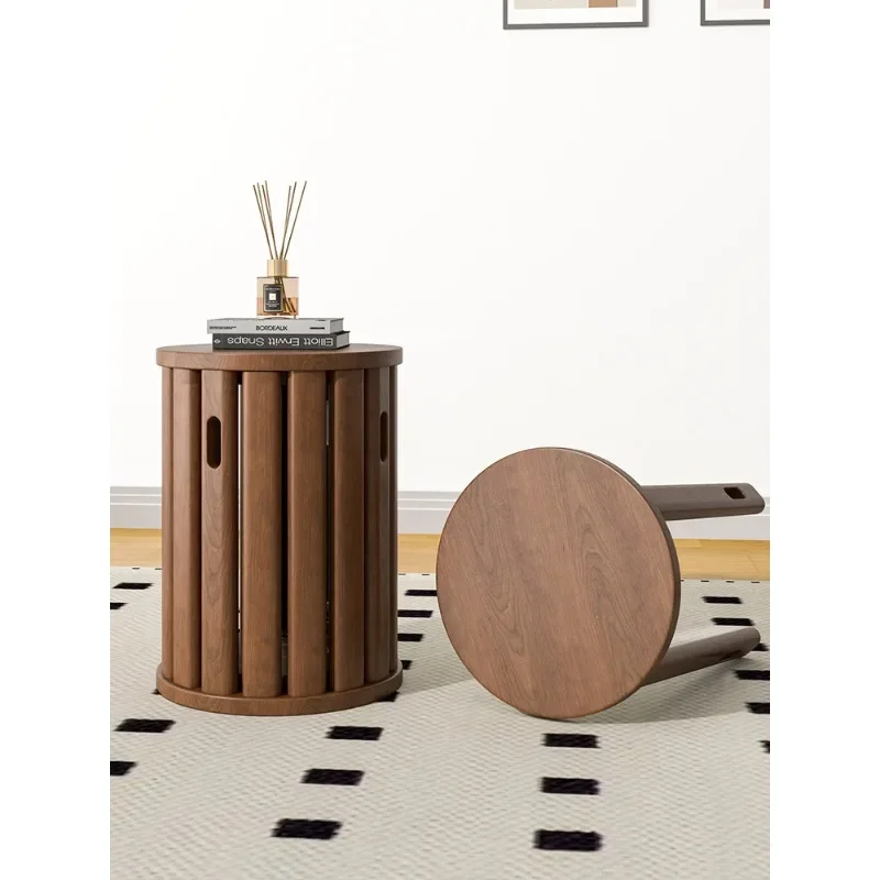 طاولة قهوة مستديرة البراز منزلية قابلة للتكديس سجلات حديثة على الطراز الصيني الجديد #3