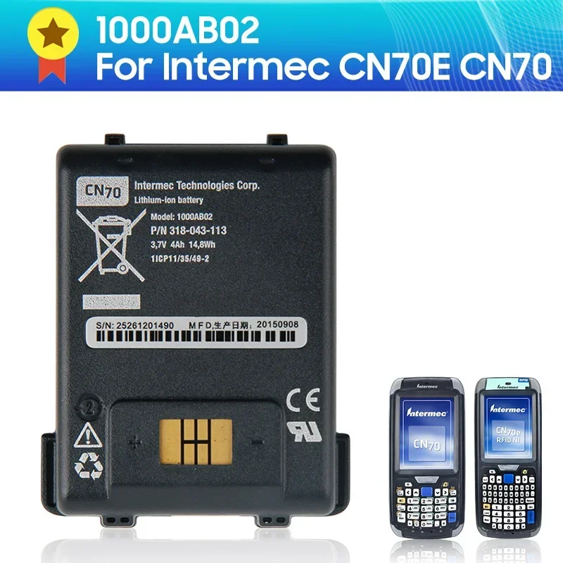 

Сменный аккумулятор 1000AB02 для Intermec Honeywell CN70E CN70 318-043-033, высококачественные аккумуляторы 4000 мАч