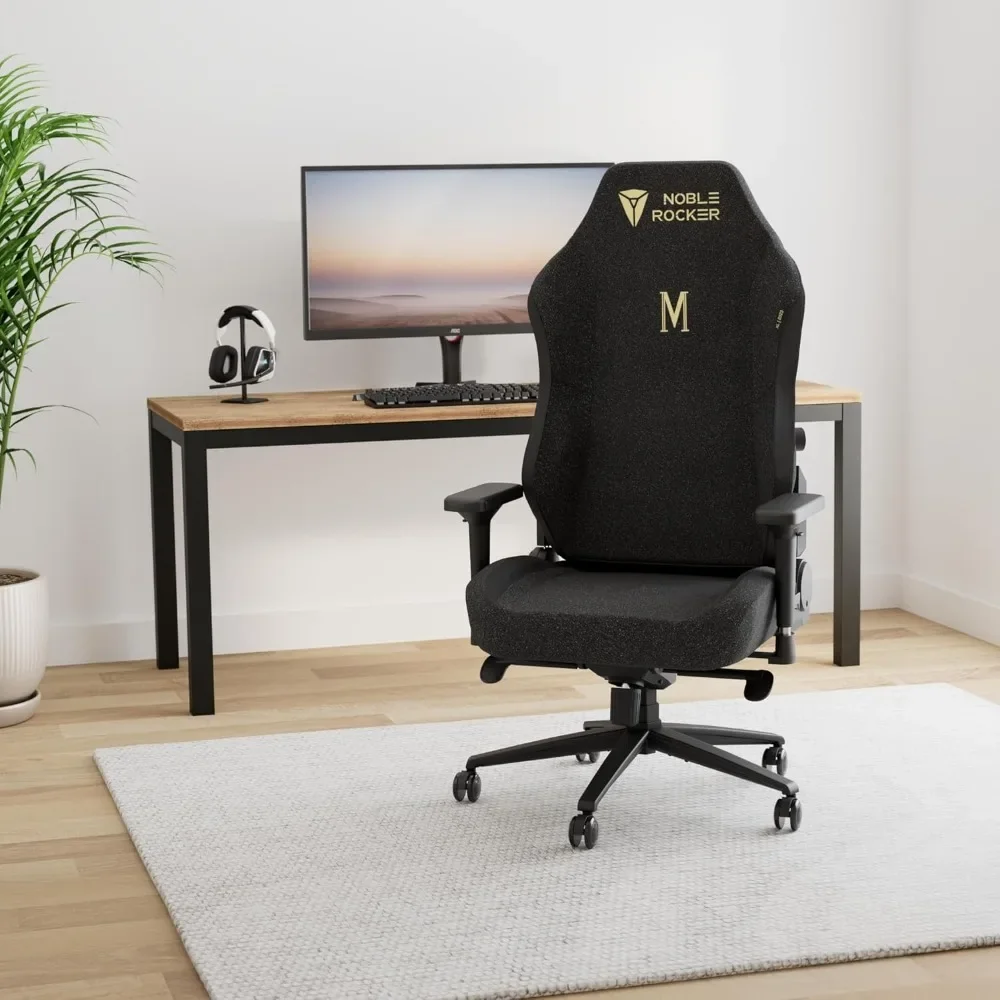 Gamingstoel Ergonomische PC-gamestoel - Lendensteun Hoofdsteun 4D-armleuningen Computerstoel, groot en lang Comfortabel groot