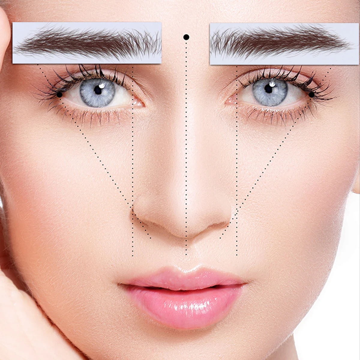 

4pcs 6D Hair-Like Waterproof Eyebrow Stickers Fake Reusable Brow Stencils Transfer Tattoo Kits For Women Flexible Design Eyebrow