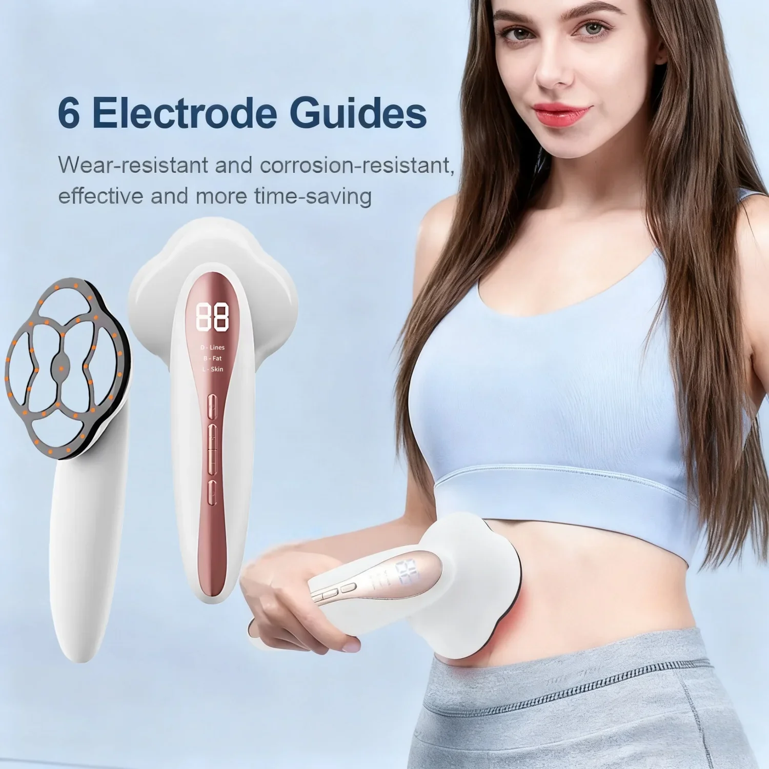 EMS Body Shaping Beauty Massager Rechargeable Ultrasonic Guided Skin Rejuvenation Scrub Body Fat Mass Elimination Beauty Salon