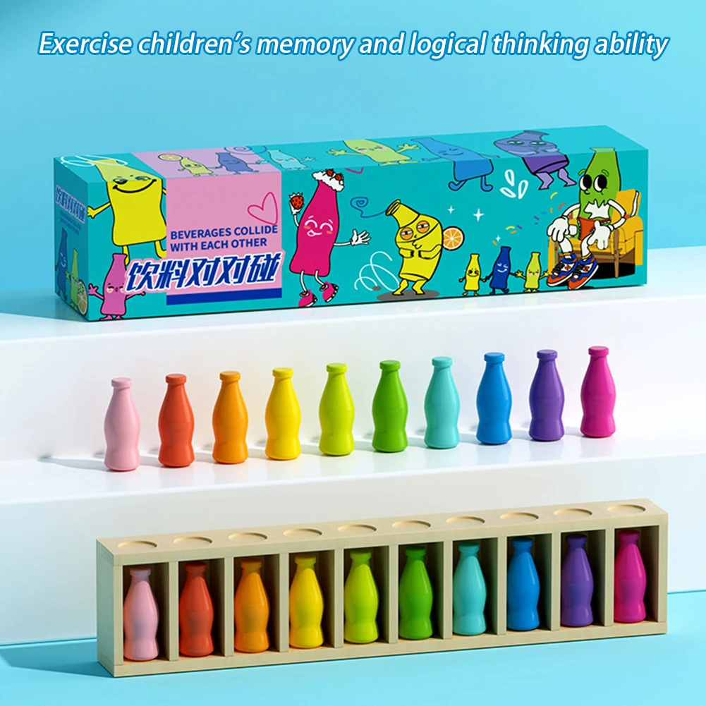 Jeu de bouteilles assortis aux couleurs, activités interactives amusantes, jouet pour adultes et enfants
