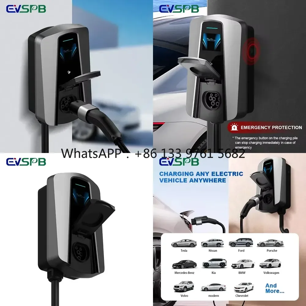 WSQ Public Use Untethered Wall-mounted Charger 32A 3 Phase Ocpp 1.6J Wallbox 22kw Ev Wall Charger Type 2 Ev Charging Station
