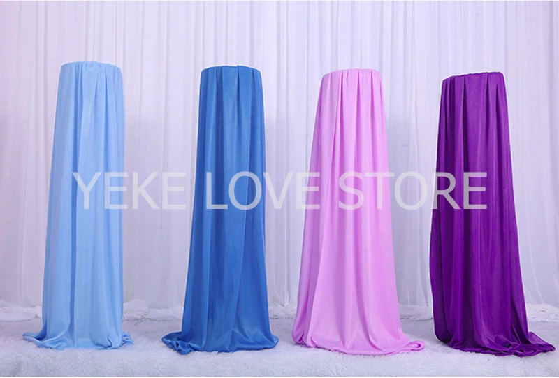 

5 Pieces A Lot Ice Silk Material Road Lead Cover for Party Event Banquet Birthday Stage Supplier Wedding Decoration