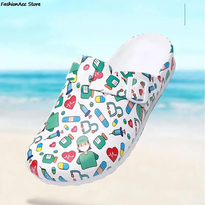 

1Pair Hospital Surgical Medical Slipper Women Doctor EVA Non-slip Nurse Clogs Medical Shoes Nursing Clogs SPA Beauty Salon Shoes