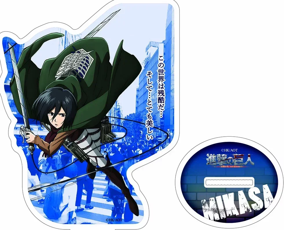 Anime Levi Eren Mikasa Action Figure Pop Acryl Stand Model Plaat Cosplay Speelgoed voor Cadeau