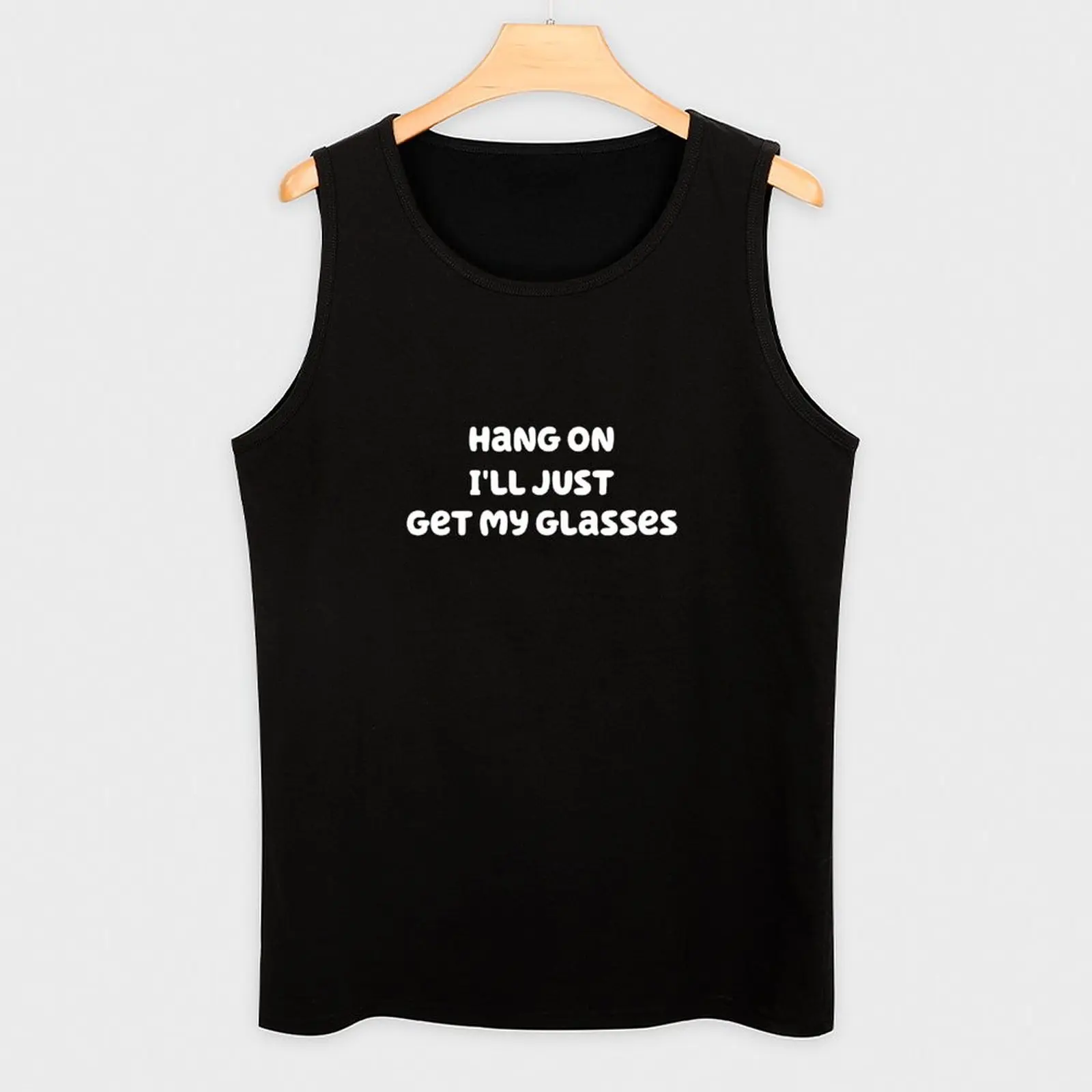 Hang on I hanya akan mendapatkan kacamata saya Tank Top rompi t-shirt untuk pria rompi untuk pria