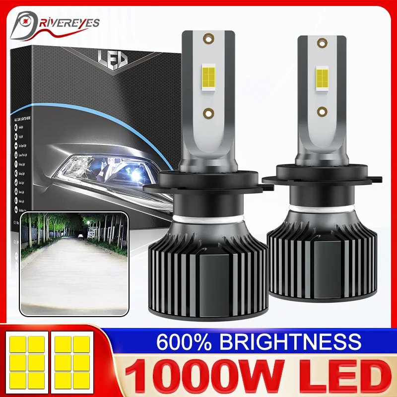 

H7 LED Mini High Power H4 H1 H11 7545 CSP Chips H8 9005 9006 Турболампа 880/881CANB H9 9012 6500K Белые автомобильные фонари Plug&Play 12 В