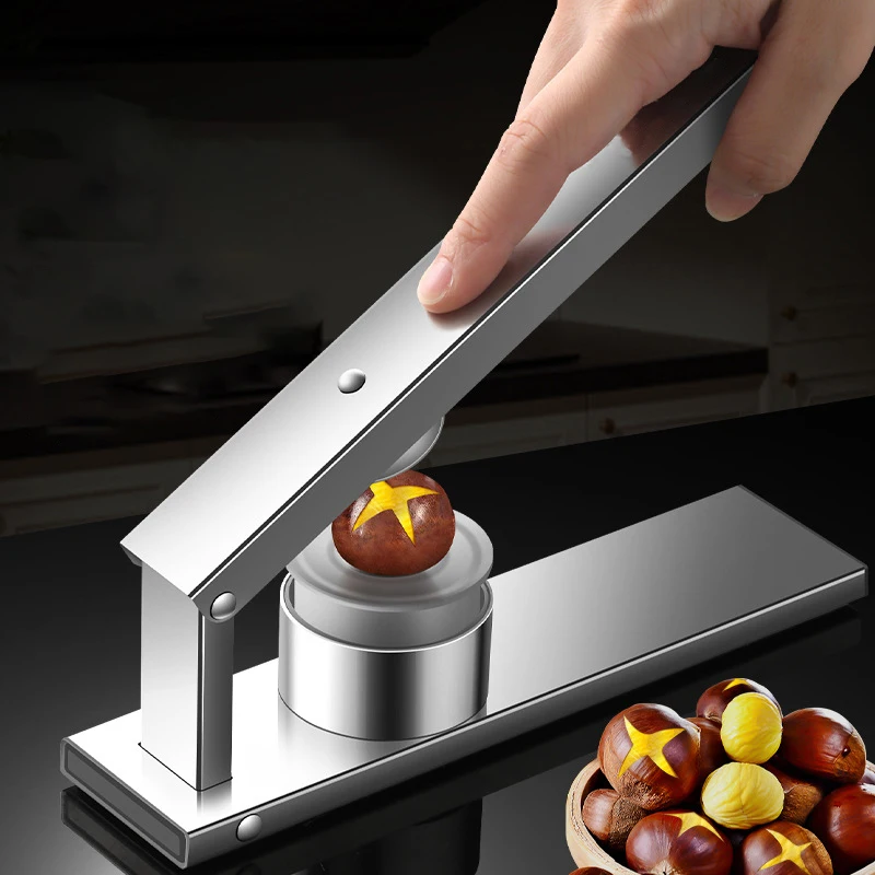 BOLTIFY Chestnut Cutter Durable Stainless Steel Household Nut Cracking Tool for Nuts Removal