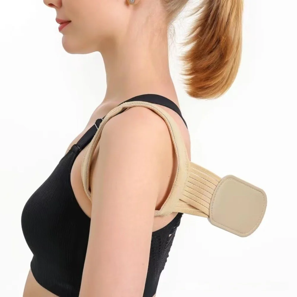 Adjustable Strap Posture Corrector Belt Comfort Fit Design Hunchback Relief Neck Brace Lightweight Material Breathable Fabric