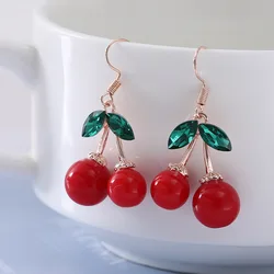Cute Cherry Dangle Earrings For Women Girls 2 Styles Fashion Earrings Vintage Kawaii Jewelry For Girls Best Gift