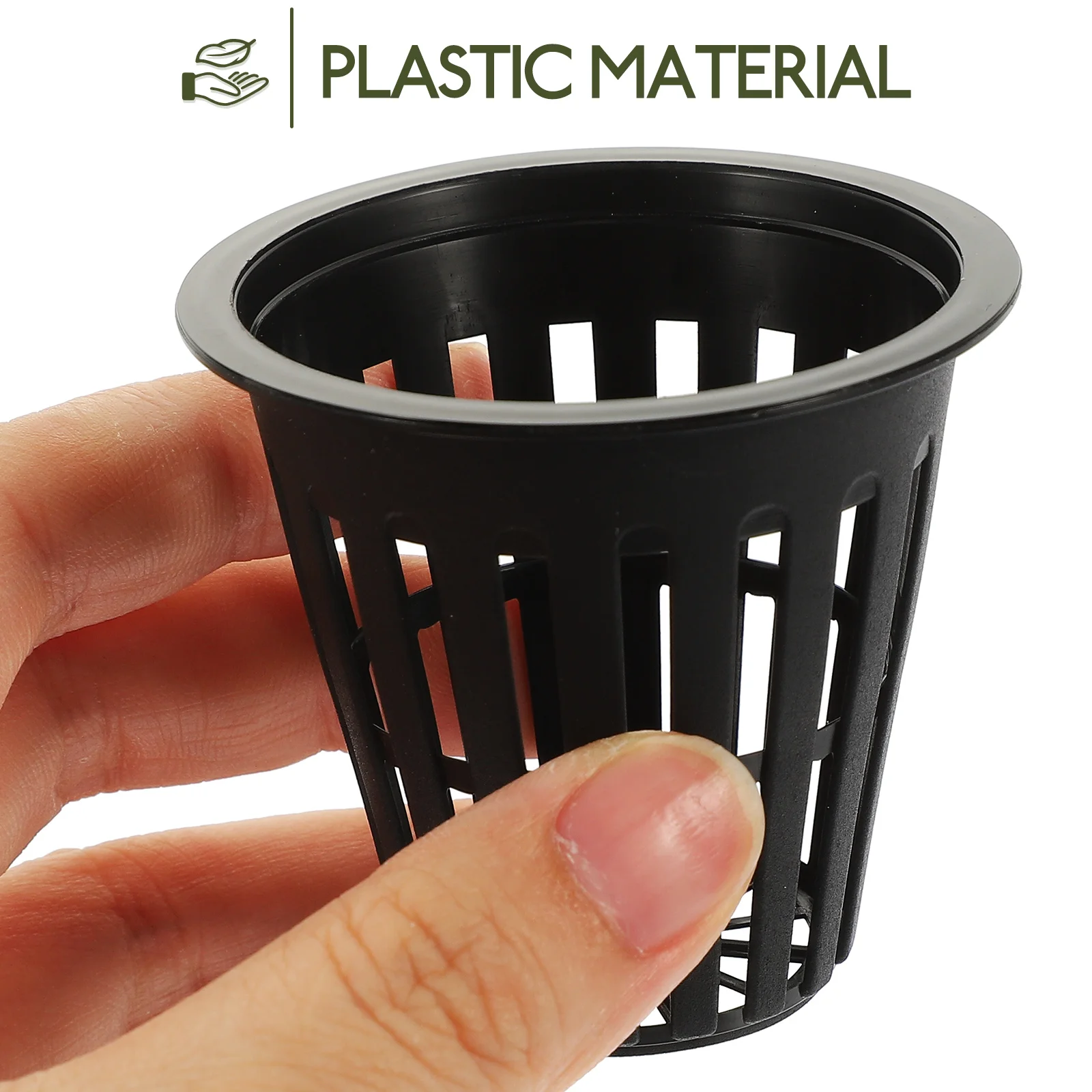 

20 Pcs Garden Netting Soilless Flower Pots Small Propagation Cup Basket Mesh Plastic Nursery Hydroponic Accessories