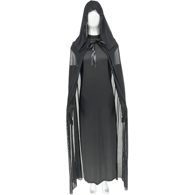 

Hooded Cloak Coat Wicca Robe Medieval Cape Shawl Halloween Party Witch Wizard Cosplay Costumes Women