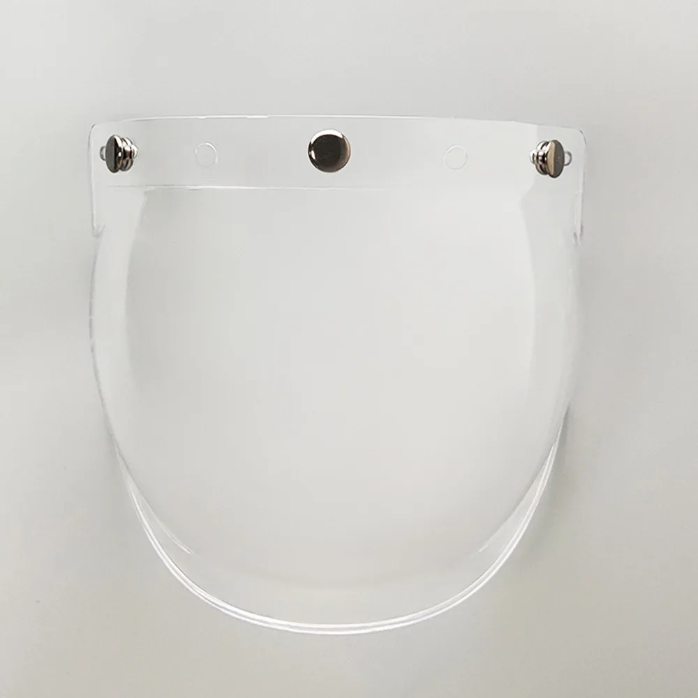 Retro Bubble Mirror Helmet Mask Sun Protection Three-Button Harley Lens High Definition Electroplating Universal Helmet Accessor