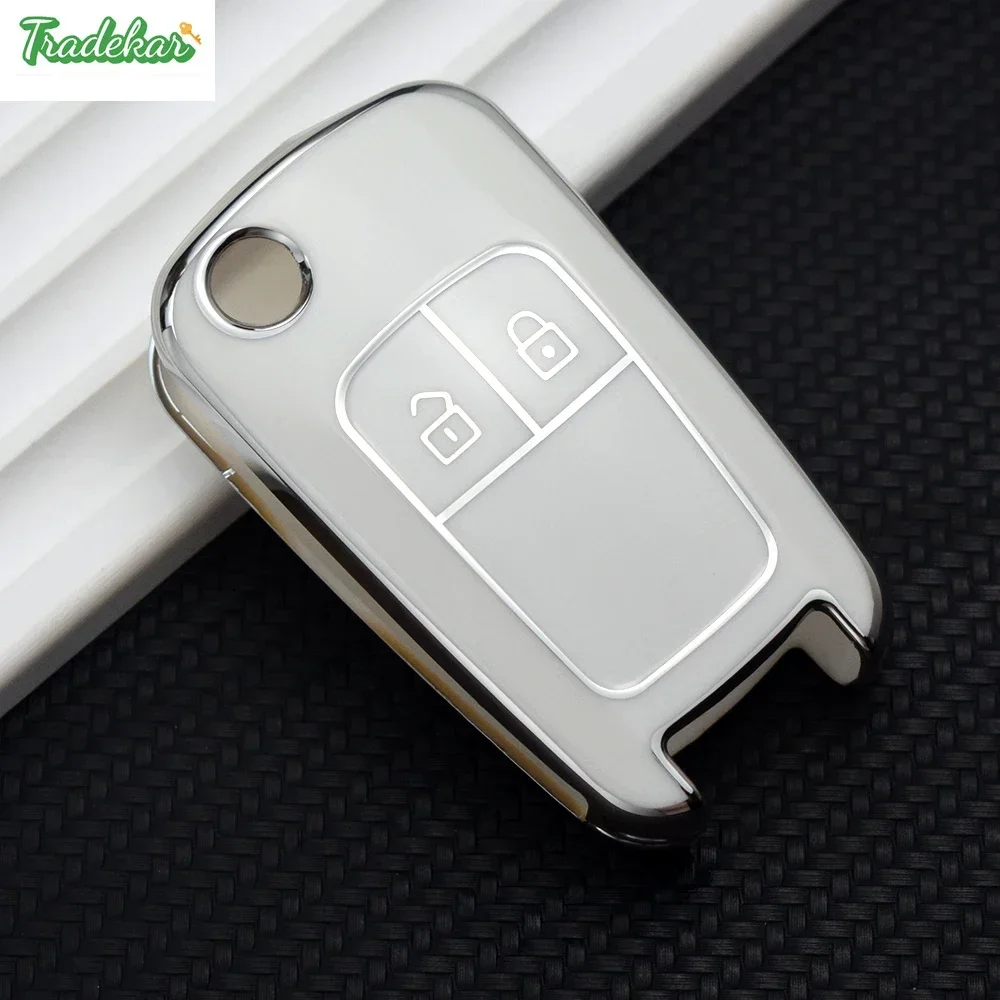 2 Button TPU Car Key Case Cover Protection for Chevrolet Cruze Aveo Trax Sail Malibu Captiva Opel Vauxhall Astra J Corsa