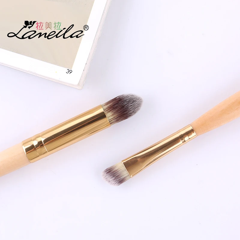 Enkele Dubbele Kop Make-Up Borstel Losse Poeder Borstel Wenkbrauw Borstel Concealer Borstel Wenkbrauw Poeder Borstel Schoonheid Make-Up Tools