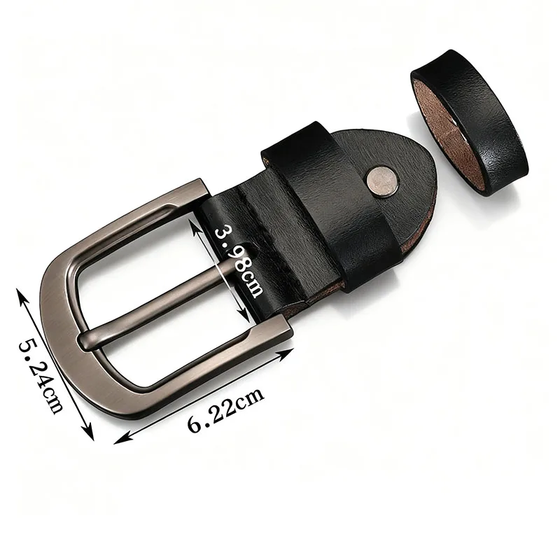 Parti di ricambio per cintura da uomo con fibbia per cintura in lega da 3,7-3,9 cm