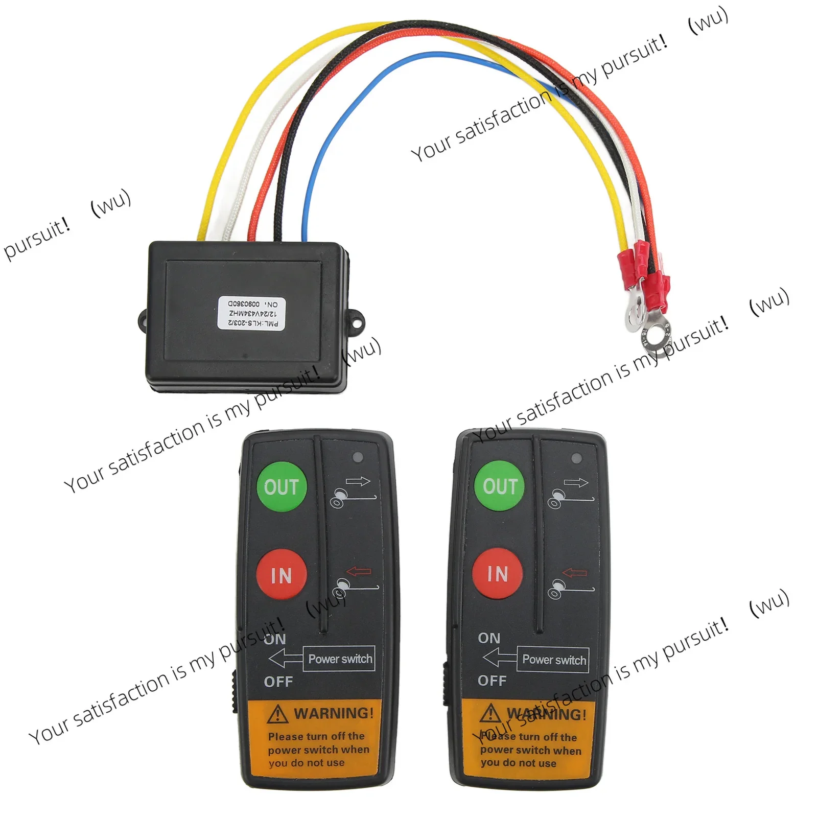 Winch Remote Control Kit 434MHz 23m Range Dual Voltage LED Indicator for Truck/Sport Utility Vehicle