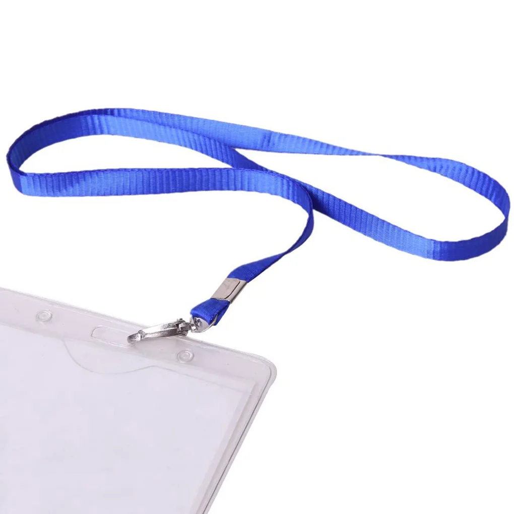 10pcs Hanging Neck Rope Safety Lanyard for Name Tag ID Card Badge Holder Office School Supplies