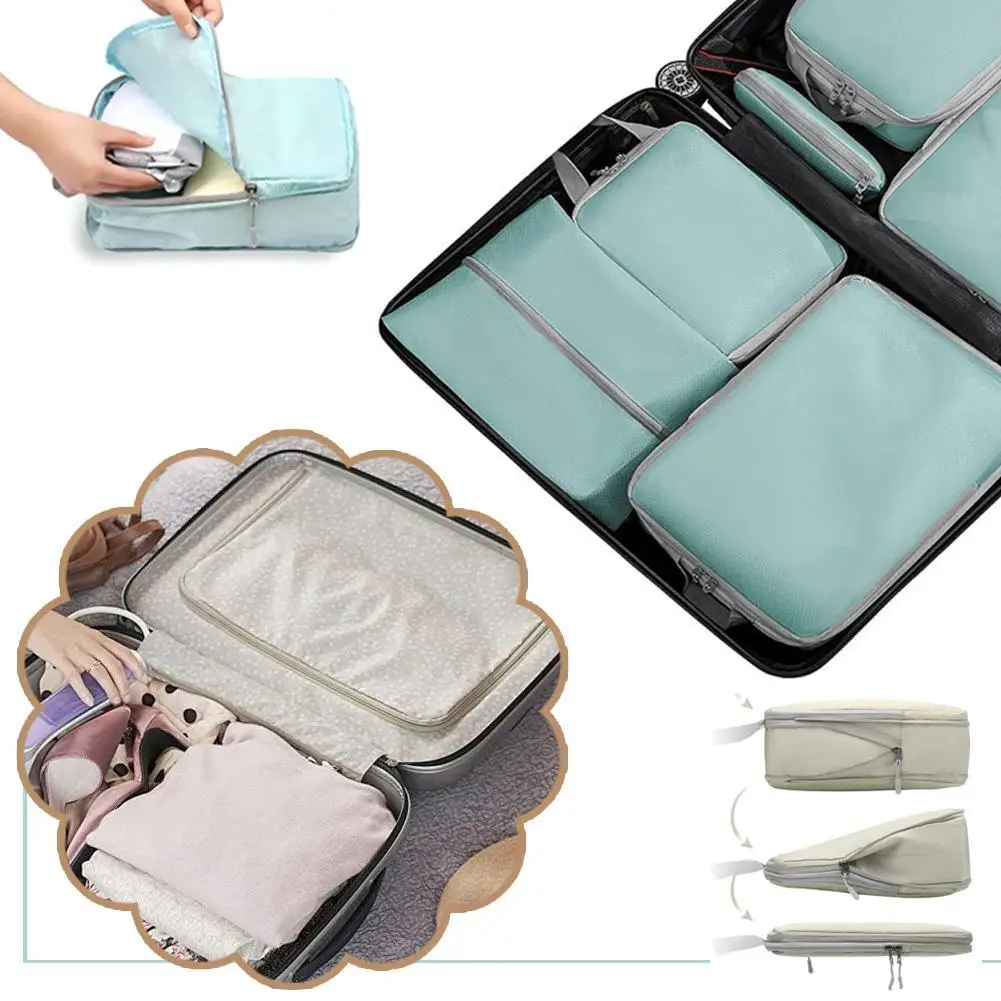 

4 Piece Set Travel Bag Organizer Clothes Luggage Travel Organizer Blanket Shoes Organizers Bag Suitcase Pouch Packing Bag