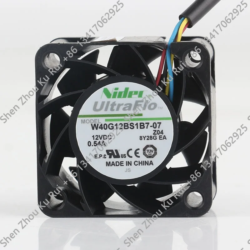 

Nidec 5V 24V 48V DC 12V 0.54A Large air volume high speed Frequency changer W40G12BS1B7-07 AC EC 4020 40x40x20MM 4CM Cooling fan