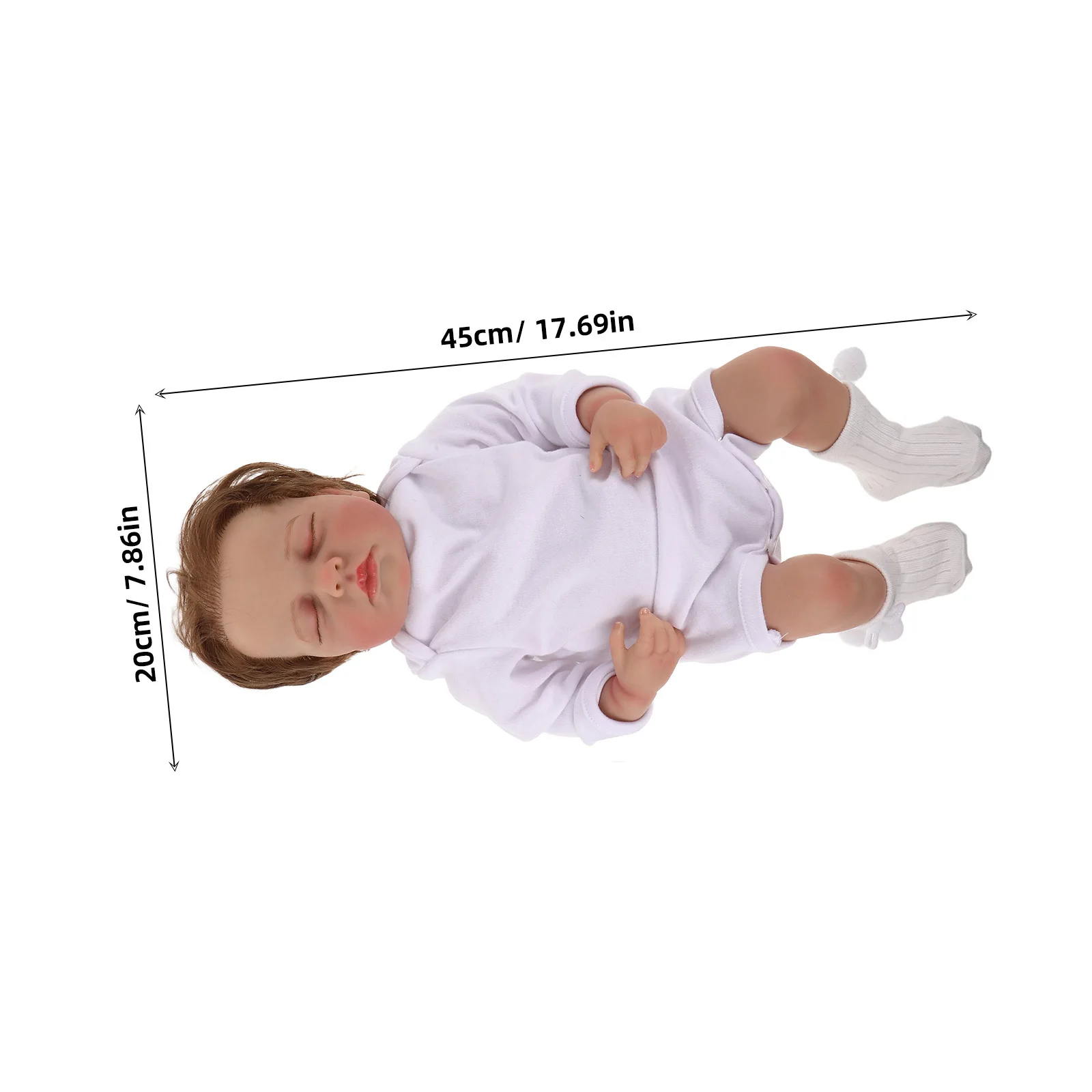 Bayi Reborn 49 Cm, Tubuh Lembut Mirip Bayi Sungguhan, Simulasi Balita Laki-laki untuk Permainan Peran, Permainan Peran Edukatif, Bayi Reborn Laki-laki yang Nyaman