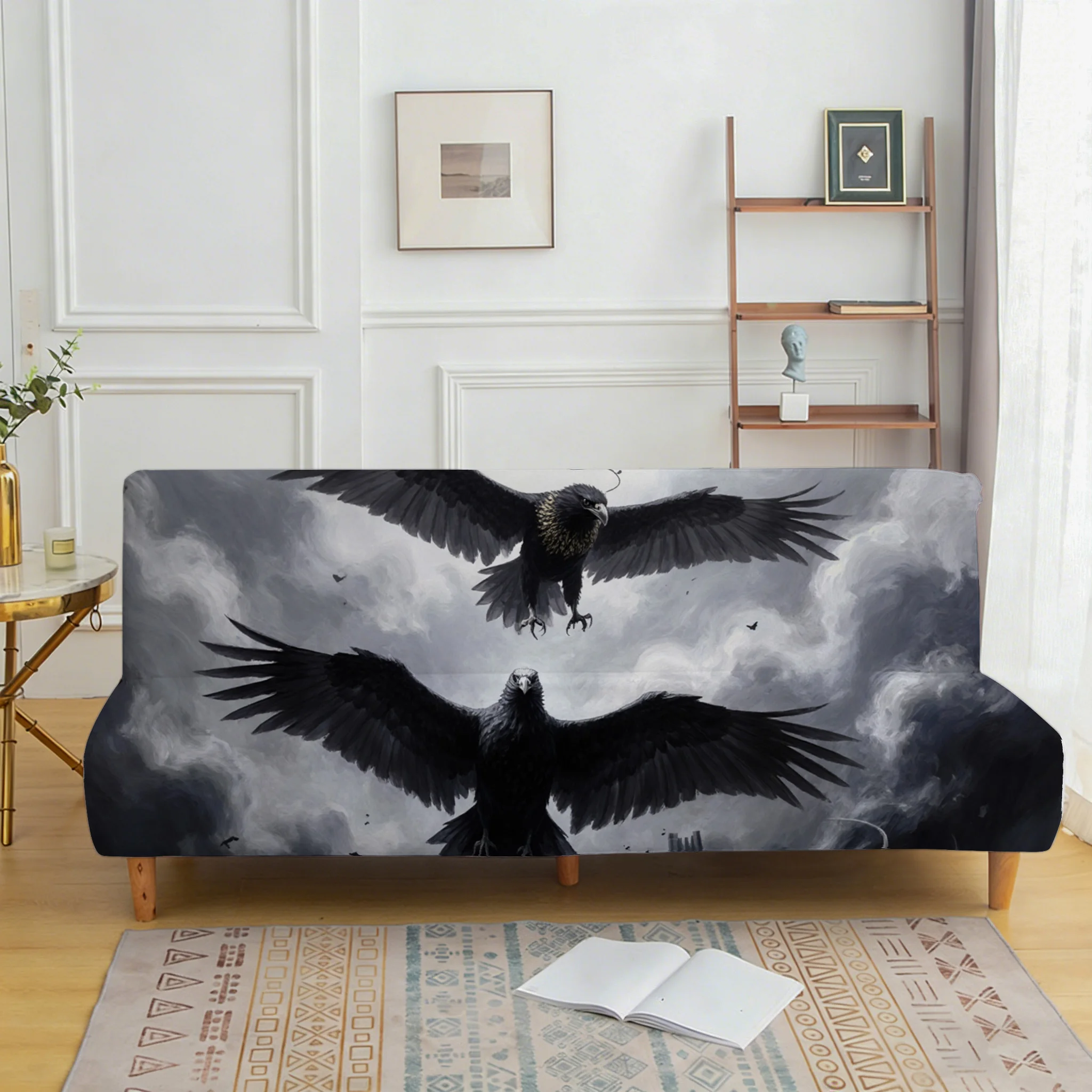 

Чехол для дивана-кровати Black Mist Eagle, эластичный, для гостиной, пылезащитный, машинная стирка